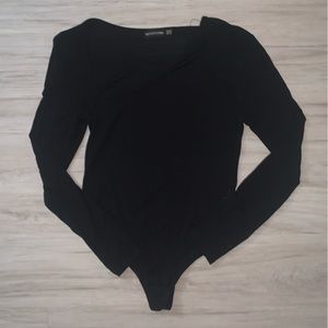 Bodysuit with asymmetrical neckline cutout
